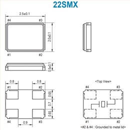 22M400-8\6G蓝牙模块晶振\进口SMI石英贴片晶体22SMX