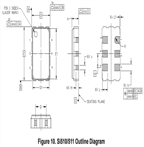 美国Silicon晶振/511BBA100M000BAG/6G室内路由器晶振/Si511有源差分振荡器