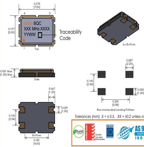 BQCSA-60M3-DCBGT,Bliley百利晶振,6G通信晶振