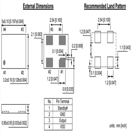 Microchip振荡器,DSC1033CE2-050.0000,50MHZ,DSC1033,3225mm