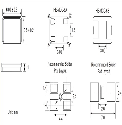 HE-MCC-6A-30.000F-12-30PPM,6035mm,HEC石英晶振,30MHZ