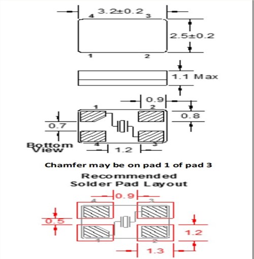 FC3BQBBME12.0-T3,3225mm,FOX轻薄型晶振,12MHz