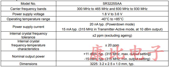 爱普生批量生产紧凑精确SR3225SAA晶振